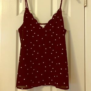 NWOT Socialite Scalloped V-Neck Cami